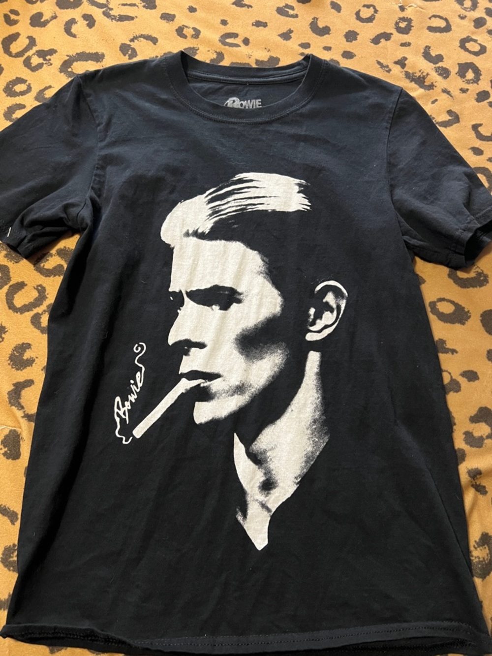 Licensed David Bowie Black Short-Sleeve Graphic Tee Size Small